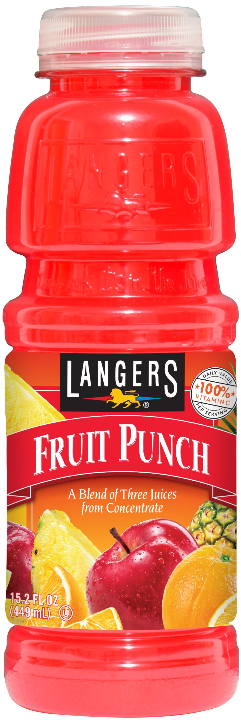 Langers Fruit Punch 12 Pack (15.2 oz Bottles)