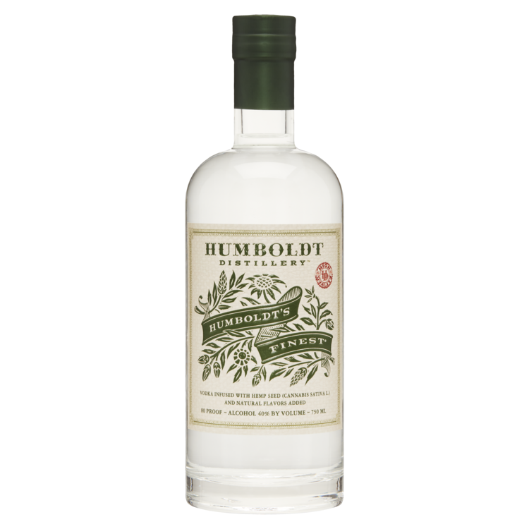 HUMBOLDT DISTILLERY VODKA INFUSED WITH HEMP SEED HUMBOLDT'S FINEST 80 750ML