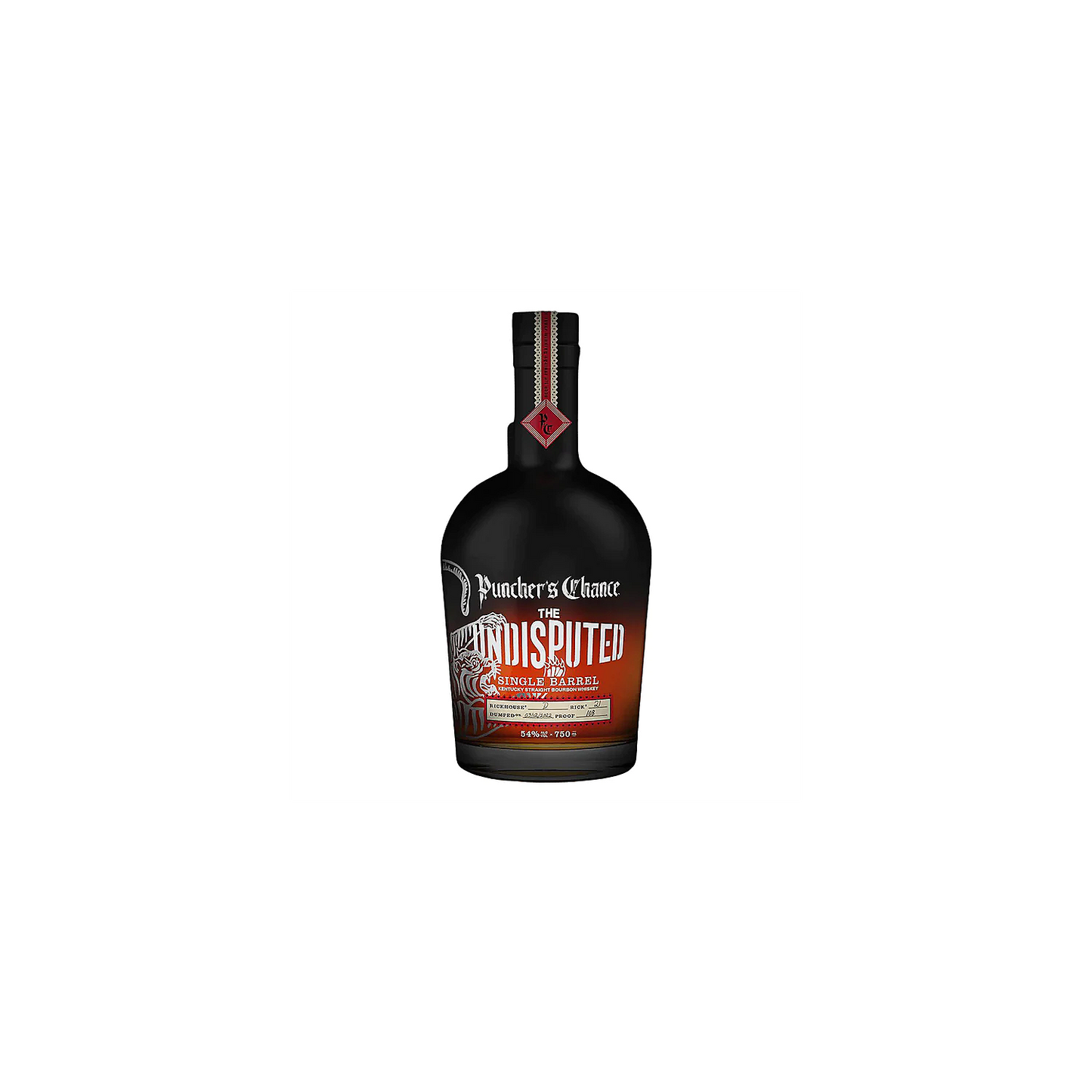 PUNCHER'S CHANCE STRAIGHT BOURBON THE UNDISPUTED SINGLE BARREL 108 750ML