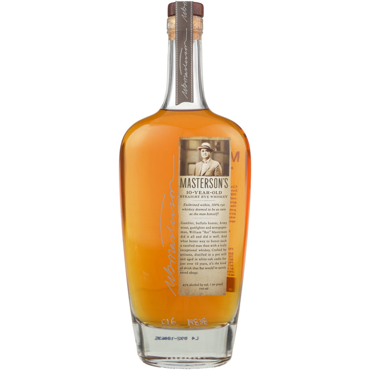 MASTERSON'S CANADIAN STRAIGHT RYE WHISKEY 10 YR 90 750ML