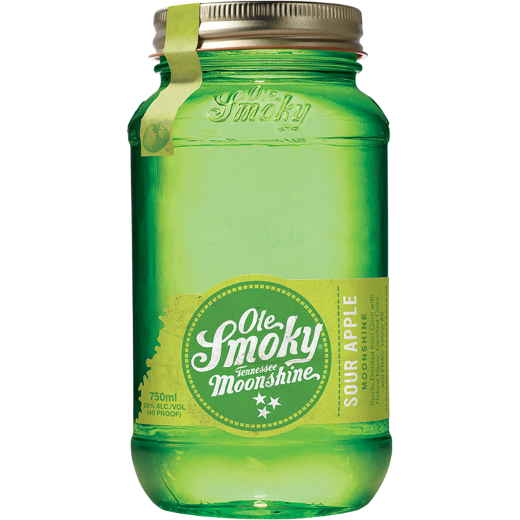 OLE SMOKY SOUR APPLE MOONSHINE 40 750ML