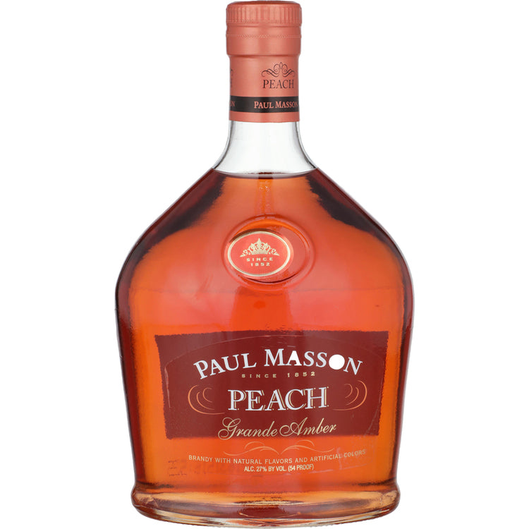 PAUL MASSON PEACH FLAVORED BRANDY GRANDE AMBER 54 750ML