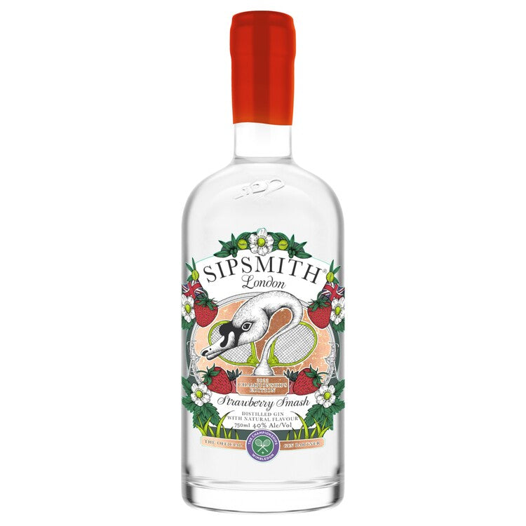 SIPSMITH STRAWBERRY SMASH FLAVORED GIN WIMBLEDON 80 750ML