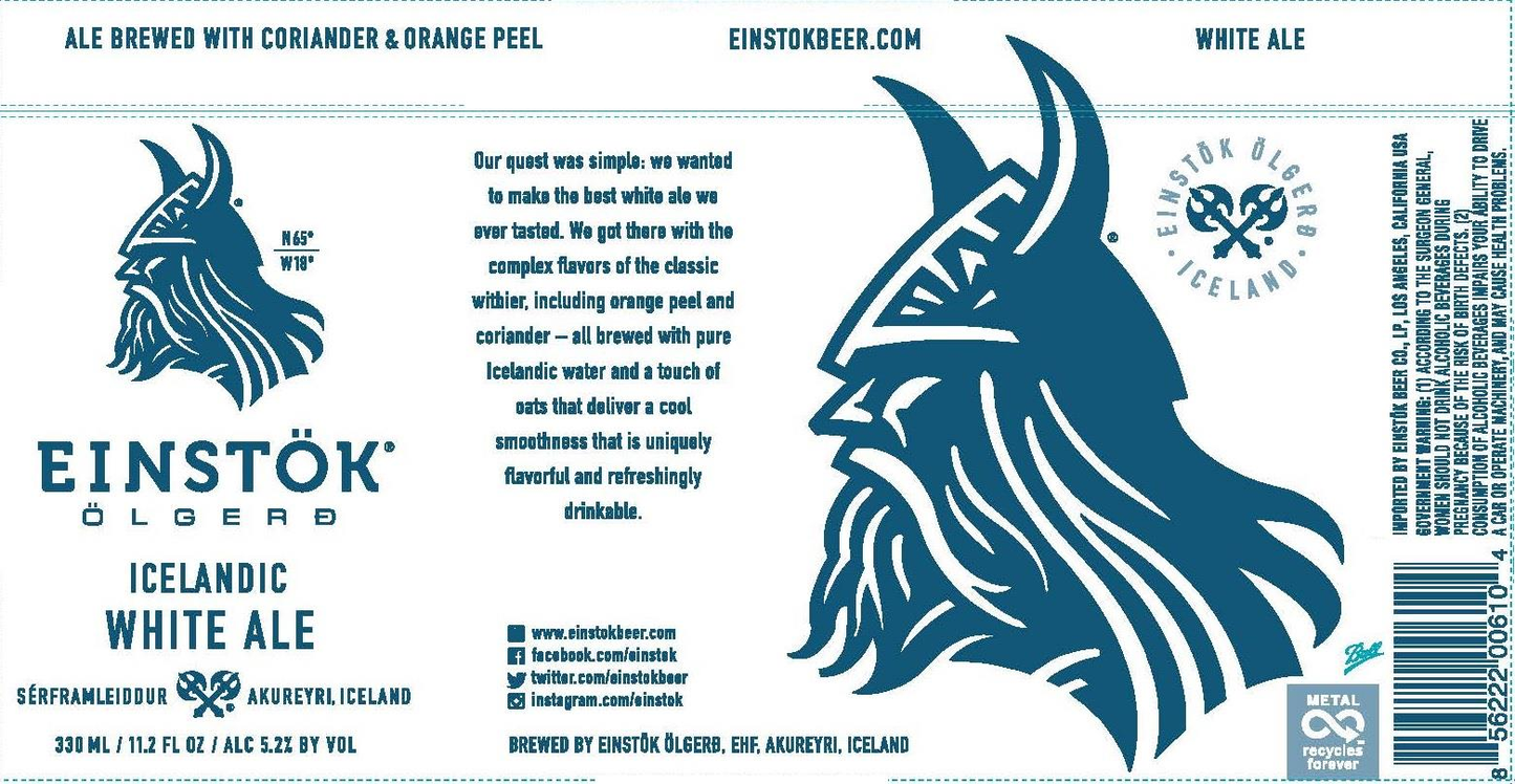 EINSTOK ICELANDIC WHITE ALE 4/6PK CANS 11.2 oz (24 Pack)