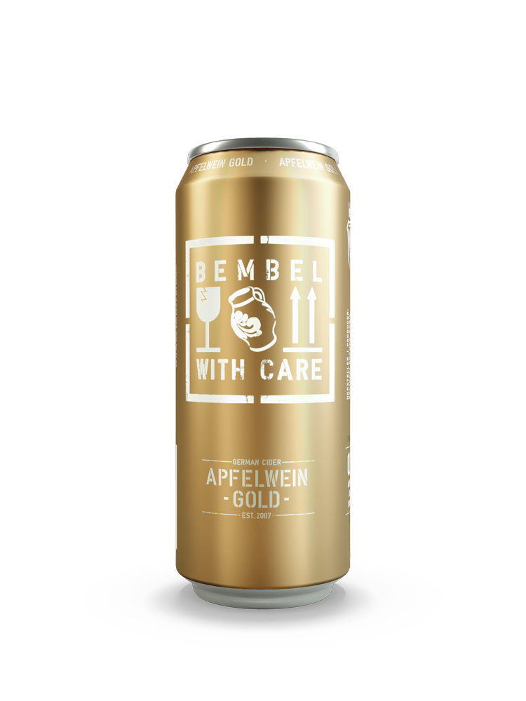 BEMBEL WITH CARE GOLD MEDIUM-DRY CIDER 6/4PK CANS 16.9 oz (24)