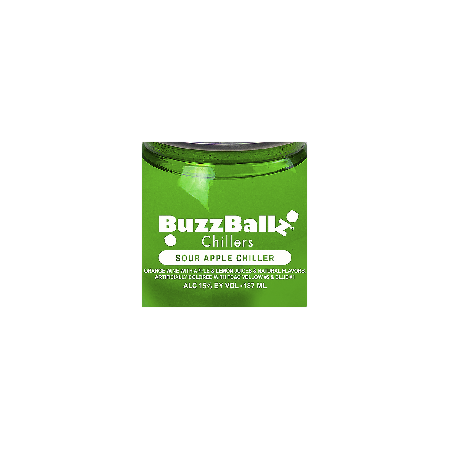 Buzzballz Chillers Sour Apple Chiller Wine Based Cocktail 187ML